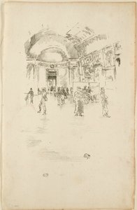 The Long Gallery, Louvre af James Abbott McNeill Whistler