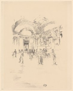 The Long Gallery, Louvre af James Abbott McNeill Whistler