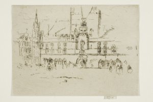 Markedet, Brugge af James Abbott McNeill Whistler