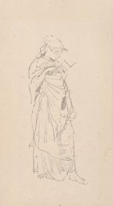 Romanen - læsende pige af James McNeill Whistler