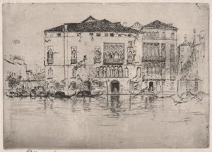 Paladserne, fra det første Venedig-sæt (Venedig, en serie af tolv ætsninger) af James Abbott McNeill Whistler