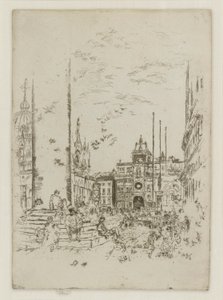 Piazzettaen, fra det første Venedig-sæt (Venedig, en serie af tolv ætsninger) af James Abbott McNeill Whistler