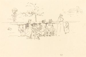 The Terrace, Luxembourg af James Abbott McNeill Whistler