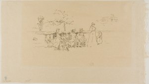 The Terrace, Luxembourg af James Abbott McNeill Whistler