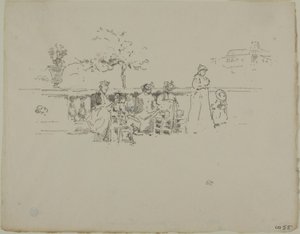 The Terrace, Luxembourg af James Abbott McNeill Whistler