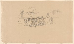 The Terrace, Luxembourg af James Abbott McNeill Whistler