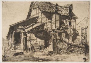 Den usikre lejebolig (Den gamle gård) af James McNeill Whistler