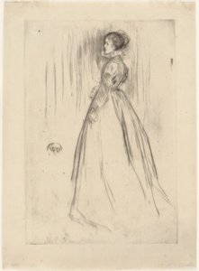 The Velvet Dress (Mrs. Leyland) af James Abbott McNeill Whistler