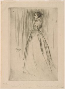 The Velvet Dress (Mrs. Leyland) af James Abbott McNeill Whistler