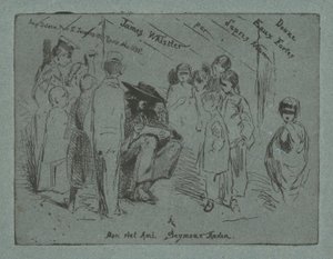 Titelside til "Tolv ætsninger fra naturen" af James Abbott McNeill Whistler