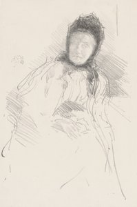 Ufærdig skitse af Lady Haden af James Abbott McNeill Whistler