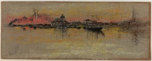 Venedig: Solopgang på Rialto af James Abbott McNeill Whistler