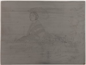 <em>En Plein Soleil</em>. Uannulleret tallerken fra Twelve Etchings from Nature (The French Set) af James Abbott McNeill Whistler