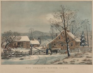 New England vinterscene af James Merritt Ives