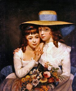 The Leicester Sisters (olie på lærred) af James Northcote