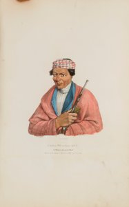CAN-NO-SA-QUA; En Pottowattomie-høvding, fra The Aboriginal Portfolio af James Otto Lewis