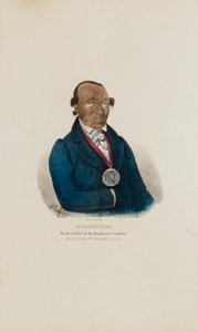 RICHARDVILLE; Overhøvdingen for Miami-stammen af indianerne, fra The Aboriginal Portfolio af James Otto Lewis