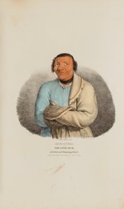 SHE-SHEBA eller Den lille and; en berømt Winnebago-høvding, fra The Aboriginal Portfolio af James Otto Lewis