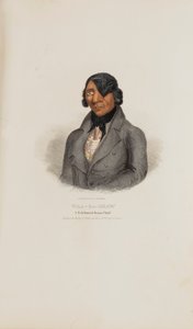 WAA-BA-SHAW; En berømt sioux-høvding, fra The Aboriginal Portfolio af James Otto Lewis