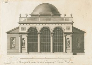 Weston-under-Lizard - The Temple of Diana: gravering, nd [c 1765-1770] (print)