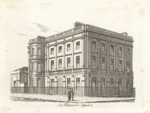 Harewood House, Hanover Square, London af James Peller Malcolm