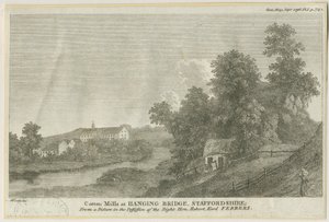 Mayfield - Hanging Bridge: gravering, nd [c 1796] af James Peller Malcolm