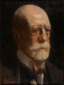 Portræt af en mand med skæg (olie på lærred) af James Peter Quinn