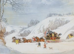A Mail in Deep Snow, indgraveret af George Hunt