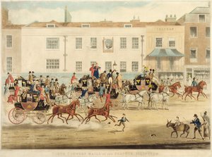 North Country Mails på The Peakcock, Islington, 1838 af James Pollard
