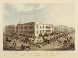 Nordøst udsigt over det nye postkontor, 1829 af James Pollard