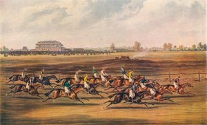 Race for the Great St. Leger Stakes, 1836. Approvation - Off in good Style, 1837. af James Pollard