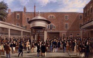 Settling Day at Tattersalls, tryk udført af Charles Hunt, 1836 (akvatint) af James Pollard