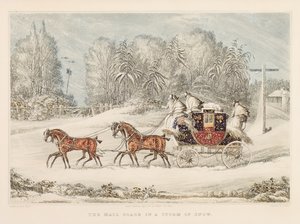 Postvognen i en storm af sne, 1825