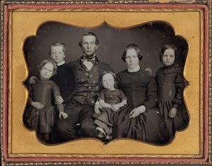 Portræt af en familie, ca. 1848 (foto) af James Presley Ball