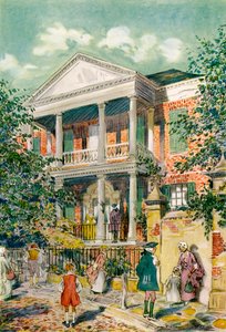 Pringle House, Charleston, South Carolina, USA, c1700-tallet 1921.