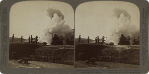 Enorme 11-tommer granat fra japansk belejringspistol begynder sin dødbringende flugt ind i Port Arthur af James Ricalton
