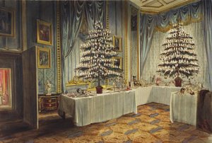 Juletræer af hertuginden af Kent og de kongelige børn på Windsor Castle, 1850