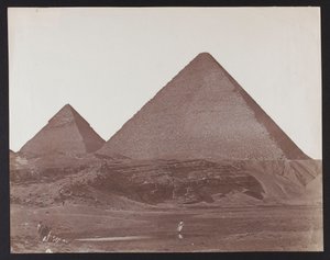 Egypten. Giza. Cheops- og Chefren-pyramiderne af James Robertson