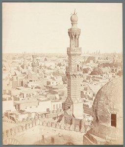Egypten. Kairo. Udsigt fra den mamlukkiske emir Sarghitmishs madrasah-mausoleum (1356) af James Robertson
