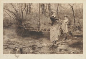 Uden titel (Crossing A Brook In The Woods) af James S. King