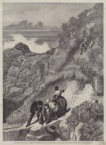 At samle flokkene, en scene på den walisiske kyst