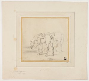 To Heste drikker af James Seymour