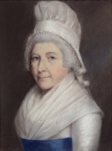 Mary Andrewes (pastel på gråt papir) af James Sharples