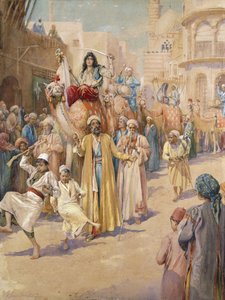 En arabisk bryllupsoptog gennem Cairo,