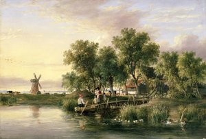 Et solbeskinnet Norfolk River-landskab