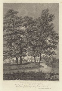 Robert Bloomfield, digter: Fakenham from the Meadows (gravering)