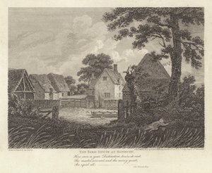 Robert Bloomfield, digter: The Farm House at Sapiston (gravering) af James Storer