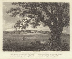 Robert Bloomfield, digter: Wakefield Lodge, Whittlebury Forest (gravering)