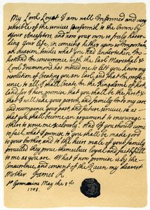 Brev fra James Edward Stuart til Simon Fraser, Lord Lovat, St. Germains, 3. maj 1703. af James Stuart