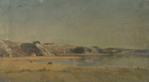 Landskab (olie på lærred) af James Suydam